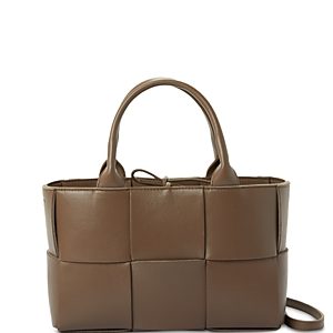 Bottega Veneta Mini Arco Woven Leather Crossbody- 4379999