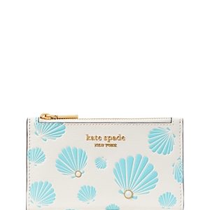kate spade new york Morgan Seashell Embossed Saffiano Leather Slim Bifold Wallet- 4720766