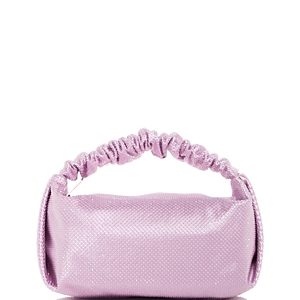 Alexander Wang Scrunchie Embellished Mini Satin Clutch- 4720725