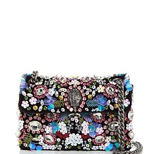 Kurt Geiger London Mini Kensington Embellished Velvet Crossbody- 4731569