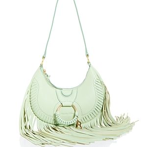 See by Chloe Hana Half Moon Fringed Leather Shoulder Bag- 4747410