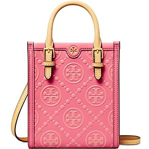 Tory Burch Mini T Monogram Contrast Embossed Tote- 4755484