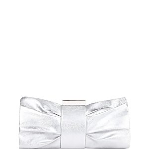 Sondra Roberts Metallic Pleated Bow Clutch- 1473940