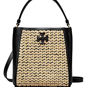 Tory Burch Small McGraw Raffia Bucket Bag- 4785388