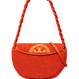 Tory Burch Mini Fleming Soft Raffia Crescent Bag- 4812629