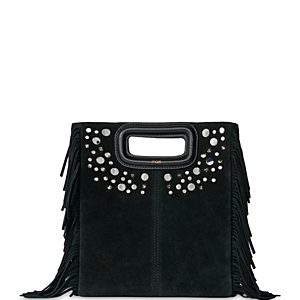 Maje M Studded Fringed Suede Shoulder Bag- 4795208