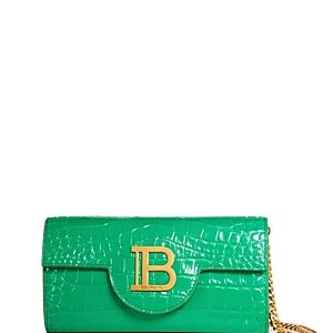 Balmain BBuzz Croc Embossed Leather Wallet On A Chain- 4793167