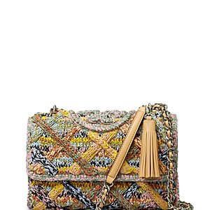 Tory Burch Fleming Melange Raffia Convertible Shoulder Bag- 4785408