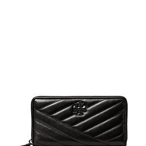 Tory Burch Kira Chevron Powder Coated Zip Continental Wallet- 4851397