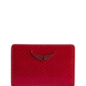 Zadig & Voltaire Zv Pass Glossy Wild Leather Card Holder- 4746676