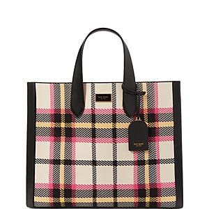kate spade new york Manhattan Museum Plaid Knit Large Jacquard Tote- 4782916