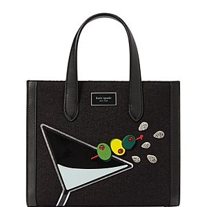 kate spade new york Manhattan Martini Embellished Fabric Small Tote- 4782918