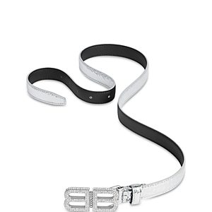 Balenciaga Bb Hourglass Thin Leather Belt- 4761024