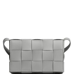 Bottega Veneta Small Cassette Intreccio Leather Crossbody- 4590453