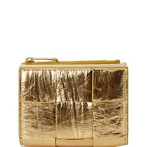 Bottega Veneta Portafoglia Woven Leather Bifold Wallet- 4450163