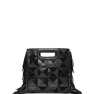 Maje M Patchwork Fringe Shoulder Bag- 4054158