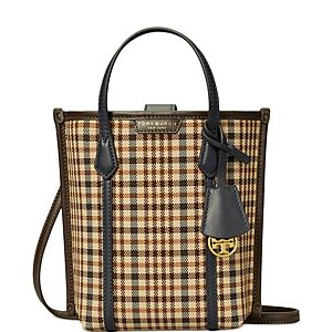 Tory Burch Perry Plaid Mini North South Tote- 4863493