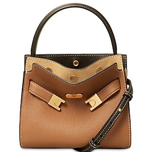 Tory Burch Lee Radziwill Pebbled Petite Double Bag- 4863504