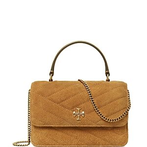 Tory Burch Kira Mini Suede Chevron Top Handle Chain Wallet- 4863336