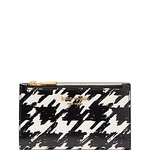 kate spade new york Morgan Small Houndstooth Saffiano Leather Slim Bifold Wallet- 4782922