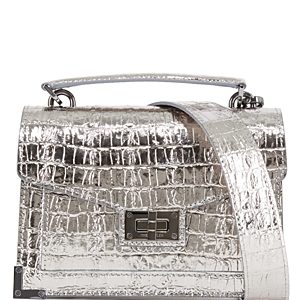 The Kooples Emily Small Embossed Metallic Leather Handbag- 4854577