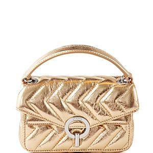 Sandro Yza Small Metallic Leather Handbag- 4813439