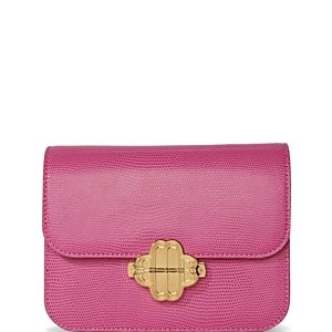 Maje Clover Mini Lizard Embossed Leather Handbag- 4614887