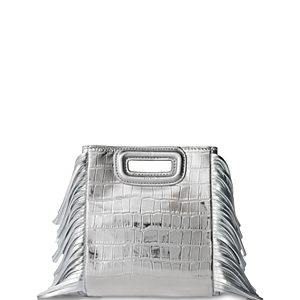 Maje Mini M Croc Embossed Metallic Leather Small Handbag- 4453061
