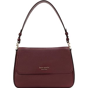 kate spade new york Hudson Pebbled Leather Medium Convertible Flap Shoulder Bag- 4295736