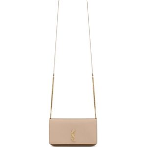 Saint Laurent Cassandre Phone Holder with Strap in Smooth Leather- 4926898