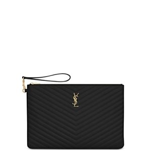 Saint Laurent Cassandre Matelasse Document Holder pouch Wallet in Quilted Leather- 4926851
