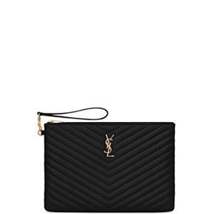 Saint Laurent Cassandre Matelasse Tablet Pouch in Quilted Leather- 4926897