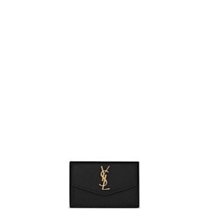 Saint Laurent Cassandre Matelasse Small Envelope Wallet in Grain De Poudre Embossed Leather- 4926902