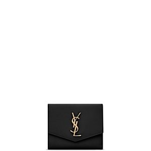 Saint Laurent Uptown Compact Wallet in Grain De Poudre Embossed Leather- 4926894