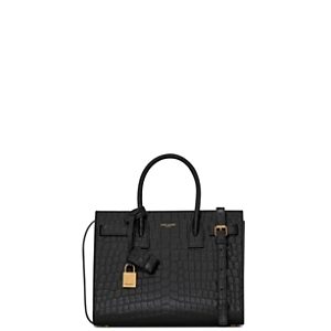 Saint Laurent Sac De Jour Baby in Matte Crocodile Embossed Leather- 4926916
