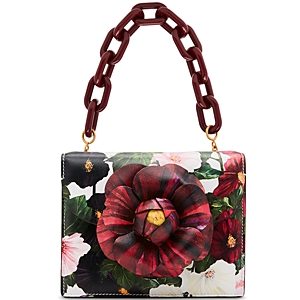 Oscar de la Renta Tro Mini Hollyhock Floral Print Shoulder Bag- 4879455