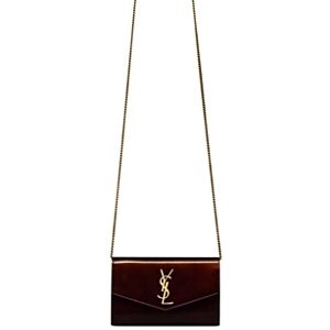 Saint Laurent Uptown Chain Wallet in Patent Leather- 4932685