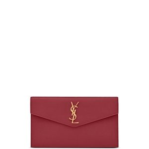 Saint Laurent Uptown Pouch in Grain De Poudre Embossed Leather- 4937466