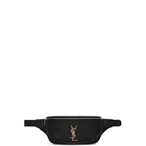 Saint Laurent Cassandre Classic Belt Bag in Grain De Poudre Embossed Leather- 4937462