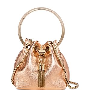 Jimmy Choo Bon Bon Micro Metallic Bucket Bag- 4899384
