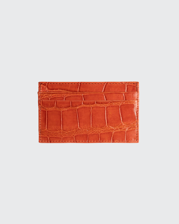 Men's Alligator Leather Card Case- sku200960414
