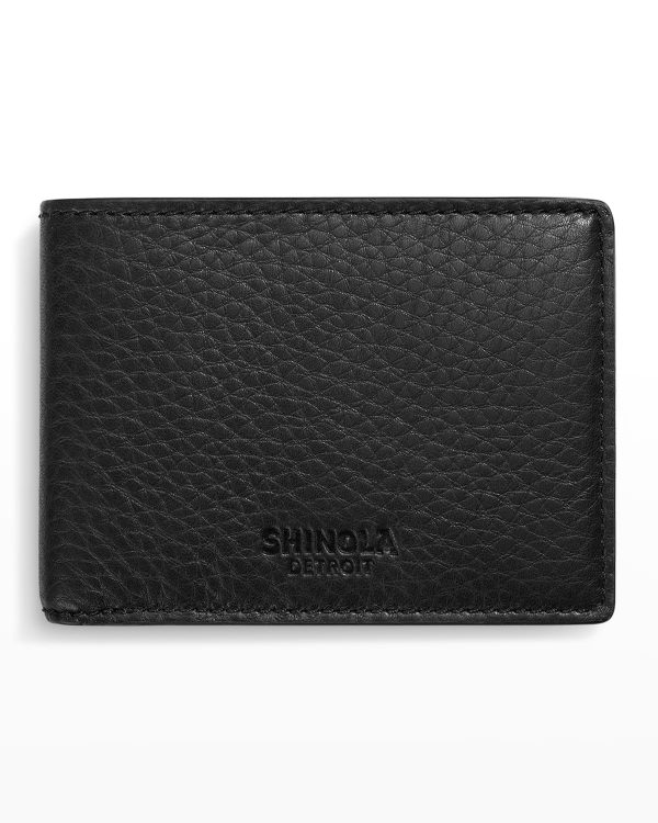 Men's Slim Leather Bifold Wallet- sku159651324