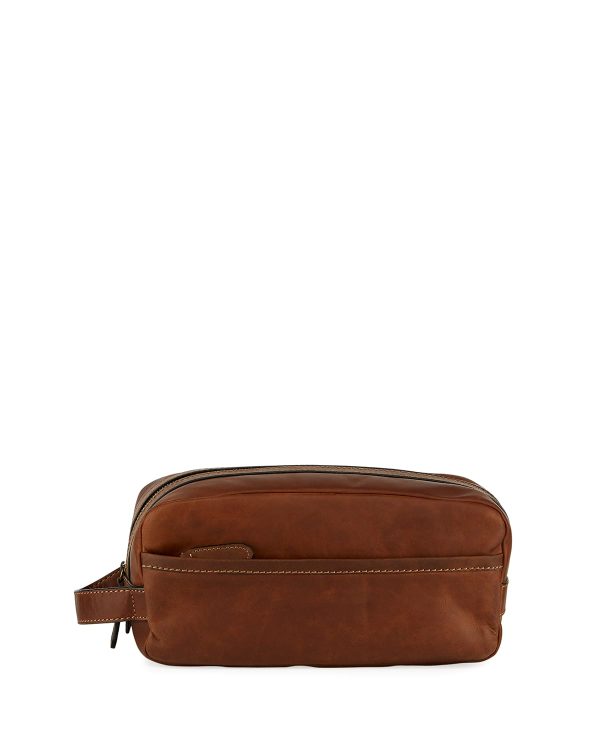 Logan Leather Travel Kit, Dark Brown- sku155010689