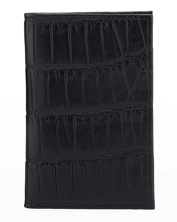 Slim Alligator Credit Card Case- sku213320155
