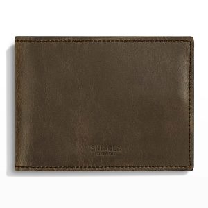 Men's Slim Leather Bi-Fold Wallet- sku182330893