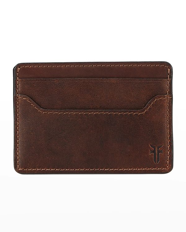 Logan Leather Card Case with Money Clip- sku175580044