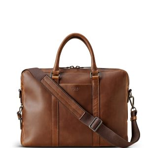 Men's Navigator Leather Laptop Briefcase- sku181530020