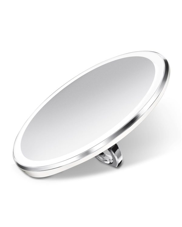 Sensor Makeup Mirror Compact, 3x Magnification, White- sku182030175