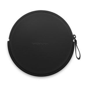 Sensor Mirror Compact Zip Case, Hand-Stitched Vegan Leather- sku185750139
