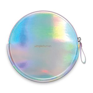 Sensor Mirror Compact Zip Case, Hand-Stitched Vegan Leather- sku185750143